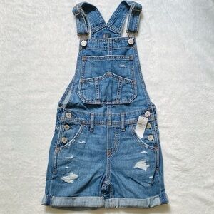 Distressed Denim Shortalls